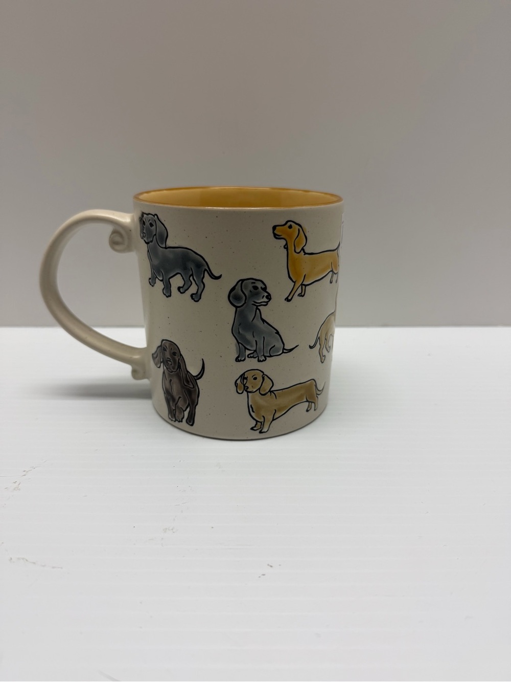 Spectrum Designz Dachshund DOG Ceramic Mug Hand Painted New